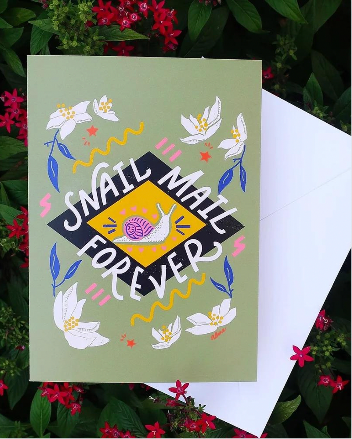 Snail Mail Greeting Card