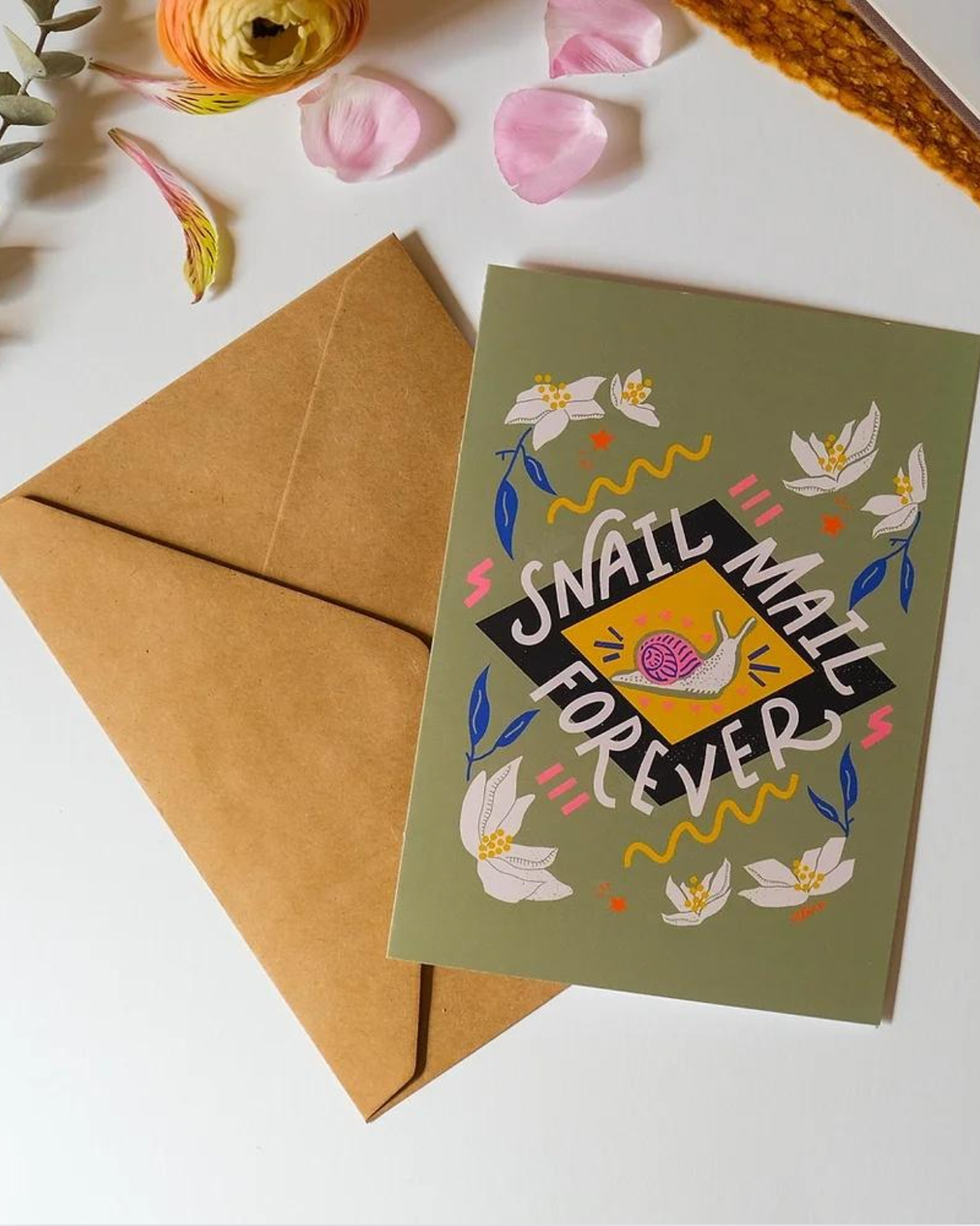 Snail Mail Greeting Card