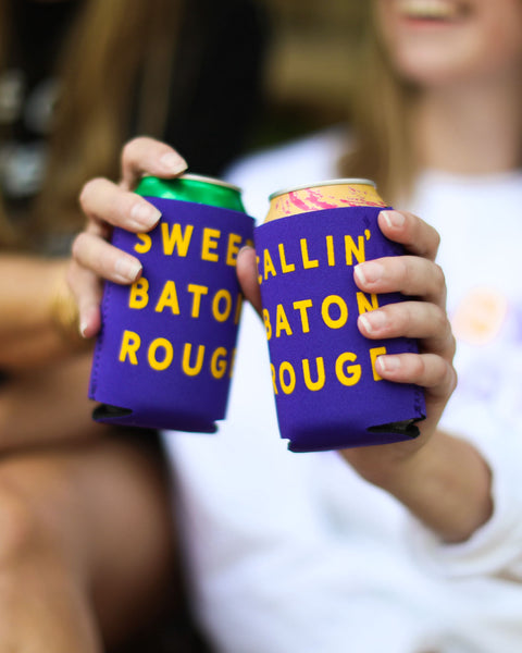 Callin' Baton Rouge Lavender Zippered Bottle Koozie – Local Leaf